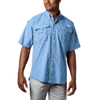 Columbia PFG Bahama II Short Sleeve, Camisa Azules Para Hombre | 641028-NTL